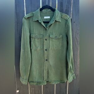 Zara Olive Green Button Down Shirt